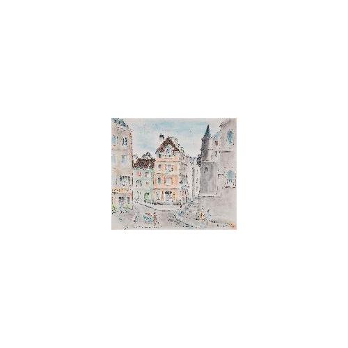 ［パリ風景 　Place St. Genevieve, Paris］