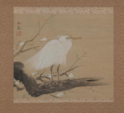 老梅白鷺図