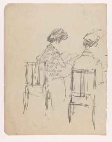 ［夢二展京都旅行デッサン帳より］3［本よむ人］