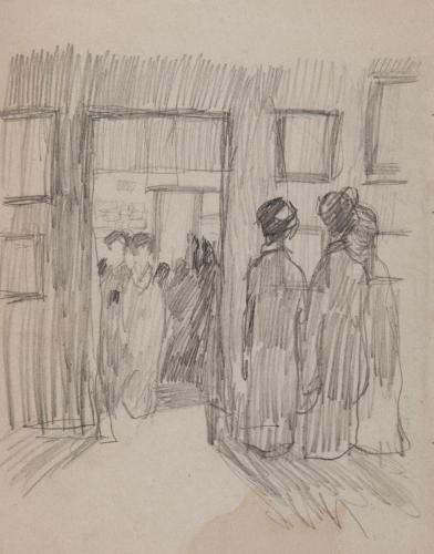 ［夢二展京都旅行デッサン帳より］　5　［展覧会場］