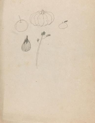 ［夢二展京都旅行デッサン帳より］7［野菜］