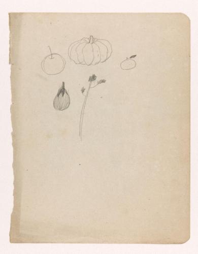 ［夢二展京都旅行デッサン帳より］7［野菜］