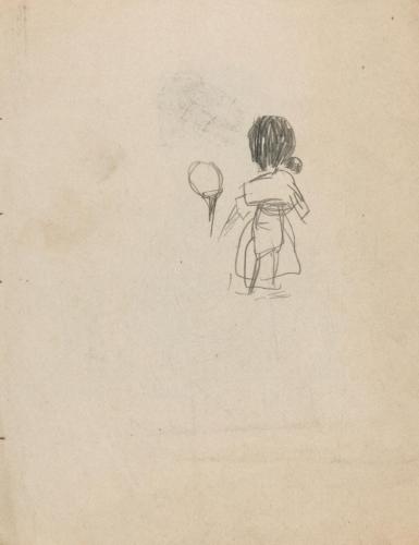 ［夢二展京都旅行デッサン帳より］21[北川弥長（裏）]