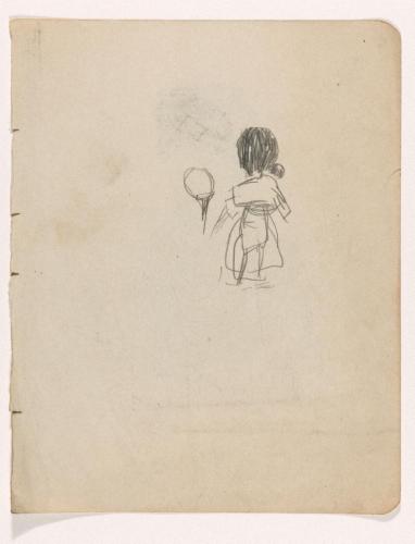 ［夢二展京都旅行デッサン帳より］21[北川弥長（裏）]