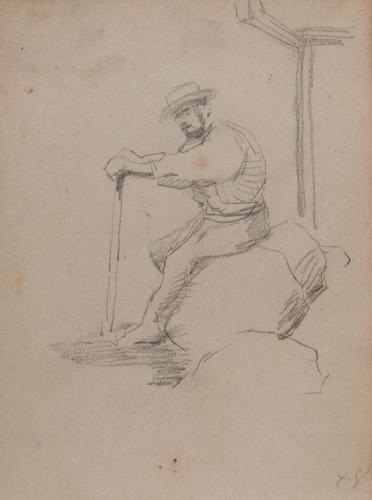 『紫明寫生帖』鉛筆之部其六 （上）[人物] （下）[人物]