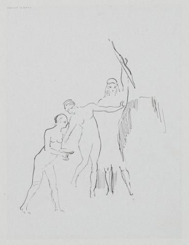 たちまち三人の女神がおどり出る（『聖アントワーヌの誘惑』第3集より）