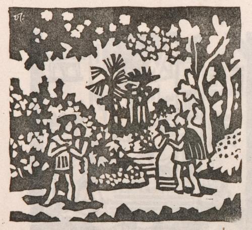 雑誌『版藝術』第3巻第4号川西英版画集12「ファウスト第三幕」