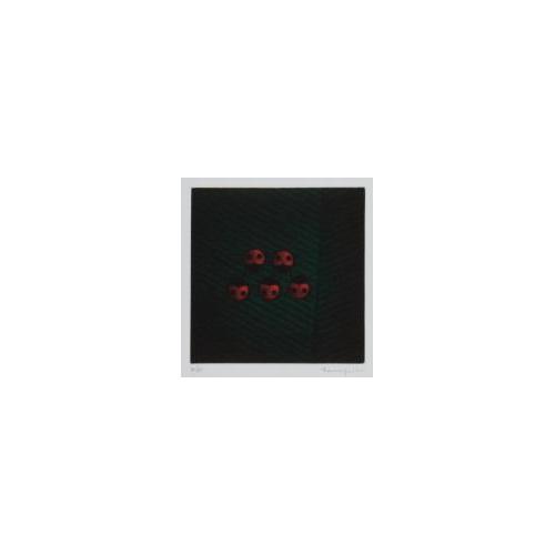 版画集『Ｈamaguchi's six original color mezzotints』 1 てんとう虫