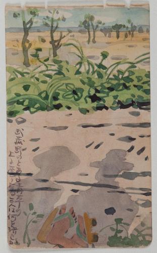 『未知草カード』[第一]より「武蔵野のとある青草の上に座したる三人は何を語りしか」