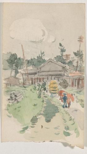 『未知草カード』[第一]より[荷馬車のある風景]