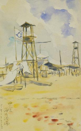 『未知草カード』[第一]より「西ノ宮海水浴場」