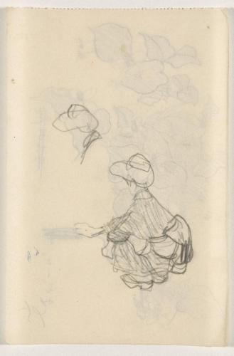 『未知草カード』[第二]より[着物の女性］