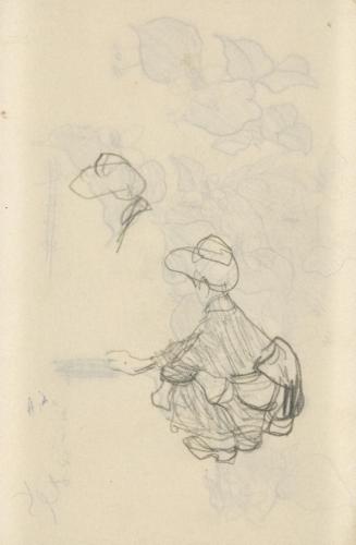 『未知草カード』[第二]より[着物の女性］