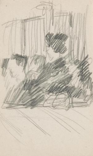 『未知草カード』第四より「四十五、田舎芝居にて」