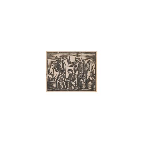 雑誌『新版画』第11号現代風俗鳥瞰号4晩歸農村