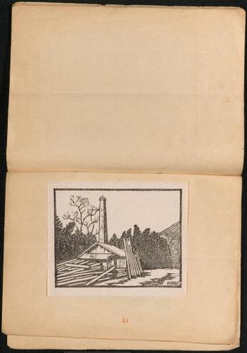 雑誌『新版画』第10号 12 小製材所の朝