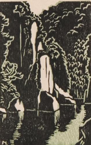 版画集『創作木版･南紀風景』5瀞峡A