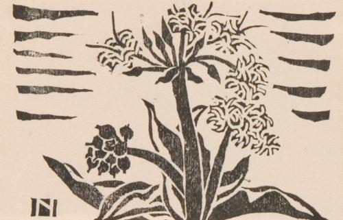 版画集『創作木版･南紀風景』13 濱木綿