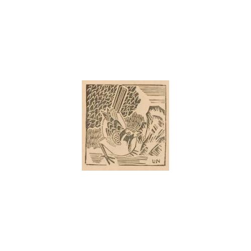 雑誌『版藝術』10第2年正月号平塚運一小品版画傑作集+新年附録年賀状傑作集8小鳥B