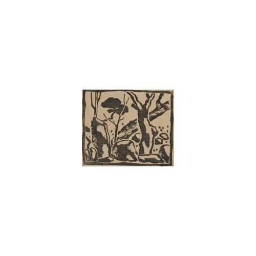 版画誌『九州版画』第22号7「岩と木」