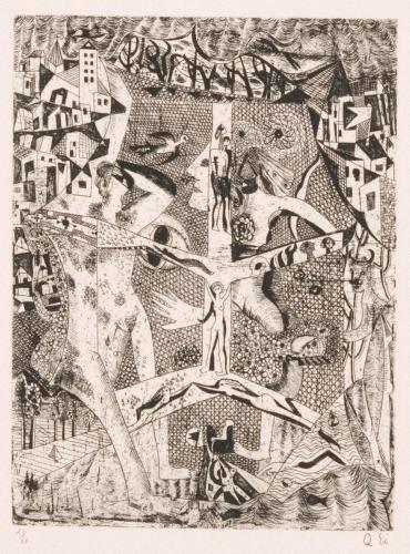 版画集『瑛九・銅版画 SCALE II』 4 街 B
