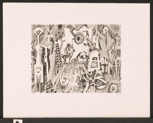 版画集『瑛九・銅版画 SCALE II』 13 街角