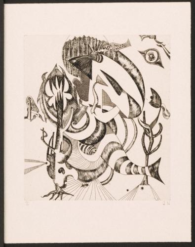 版画集『瑛九・銅版画 SCALE II』19 海辺の花