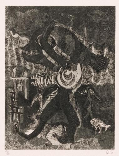 版画集『瑛九・銅版画 SCALE II』26魔魚