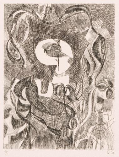 版画集『瑛九・銅版画 SCALE II』31 流れの中のプロフィル