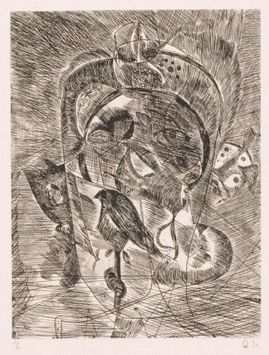 版画集『瑛九・銅版画 SCALE II』 37 夜の鳥