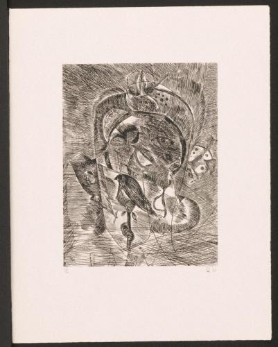 版画集『瑛九・銅版画 SCALE II』 37 夜の鳥