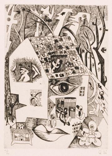 版画集『瑛九・銅版画 SCALE III』 2 愛の家