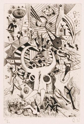 版画集『瑛九・銅版画 SCALE III』 10 散歩