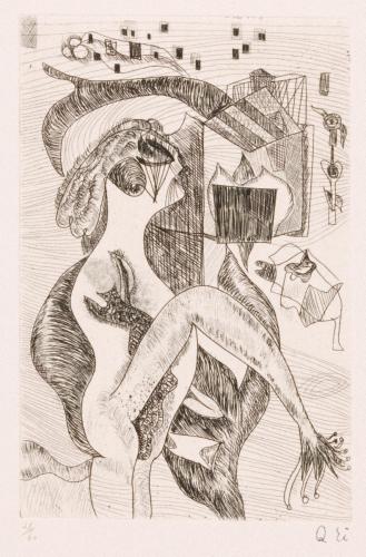 版画集『瑛九・銅版画 SCALE III』 22 女 A