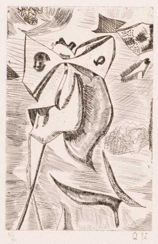 版画集『瑛九・銅版画 SCALE III』 23 スフィンクス