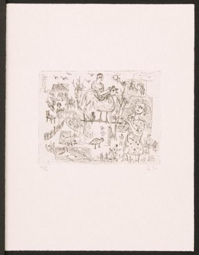 版画集『瑛九・銅版画 SCALE IV』 6 妻とおんどり