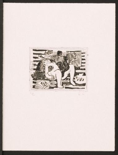 版画集『瑛九・銅版画 SCALE IV』 26 魚と猫