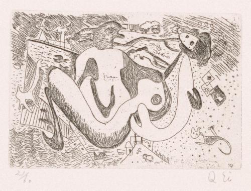 版画集『瑛九・銅版画 SCALE IV』 35 汽車の窓