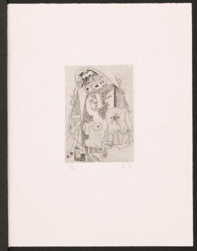 版画集『瑛九・銅版画 SCALE IV』 36 女と花