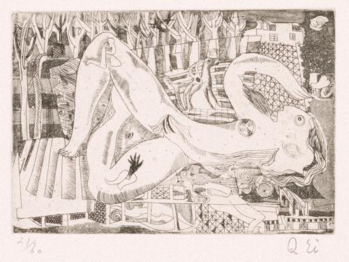 版画集『瑛九・銅版画 SCALE IV』 47 ベランダ