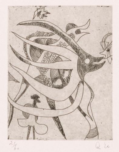 版画集『瑛九・銅版画 SCALE IV』 60 魚