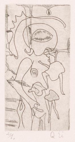 版画集『瑛九・銅版画 SCALE IV』 62 こどく