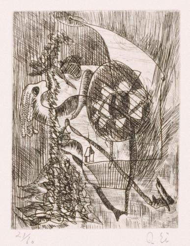 版画集『瑛九・銅版画 SCALE V』 31 鳥の家