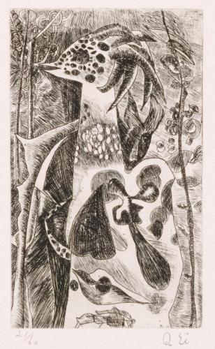 版画集『瑛九・銅版画 SCALE V』 34 愛の鳥