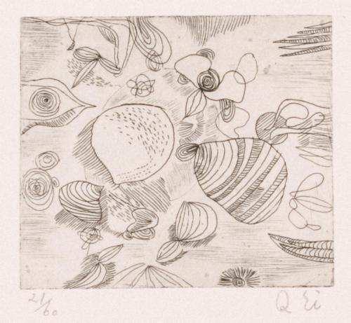 版画集『瑛九・銅版画 SCALE V』 48 化石