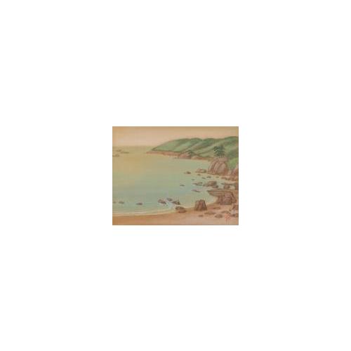 紀伊百景画帖「栖原 アヤメ磯」