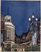 『大東京十二景』 五月・夜の銀座（京橋区）