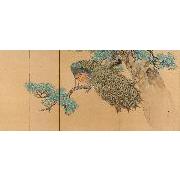 ［孔雀図屏風］