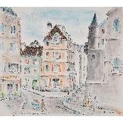 ［パリ風景 　Place St. Genevieve, Paris］