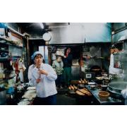 Kitchen of Japanese Noodle Restaurant: Heavy Newspapers on My Mother's Head